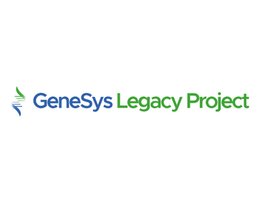 Logo for "GeneSys Legacy Project" with "GeneSys" in blue and "Legacy Project" in green. Features a stylized DNA strand icon in green and blue on the left.